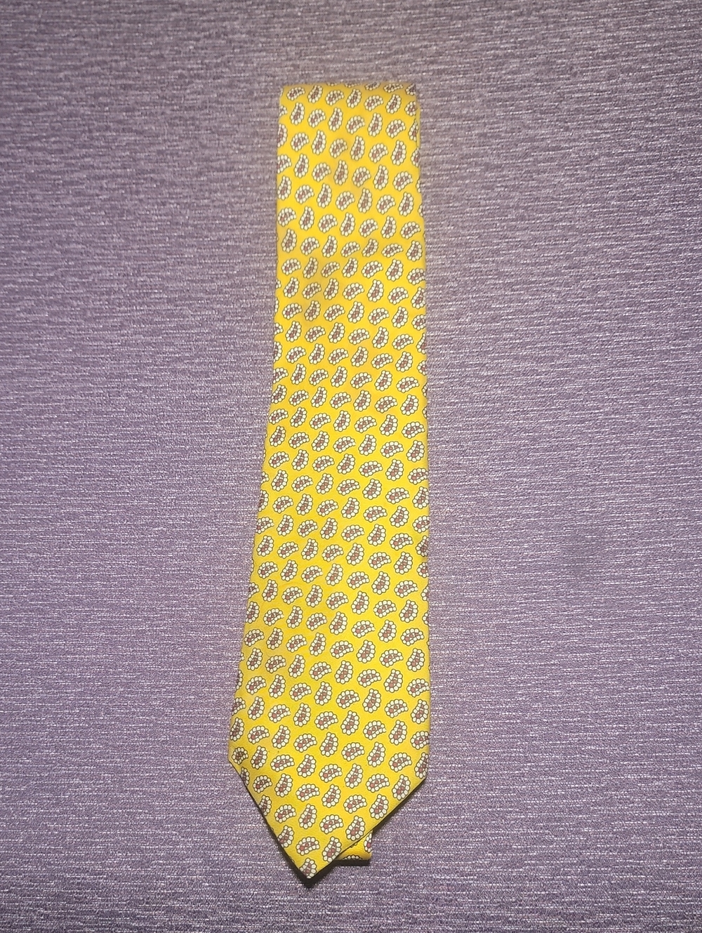 Yellow Patterned Men's Tie